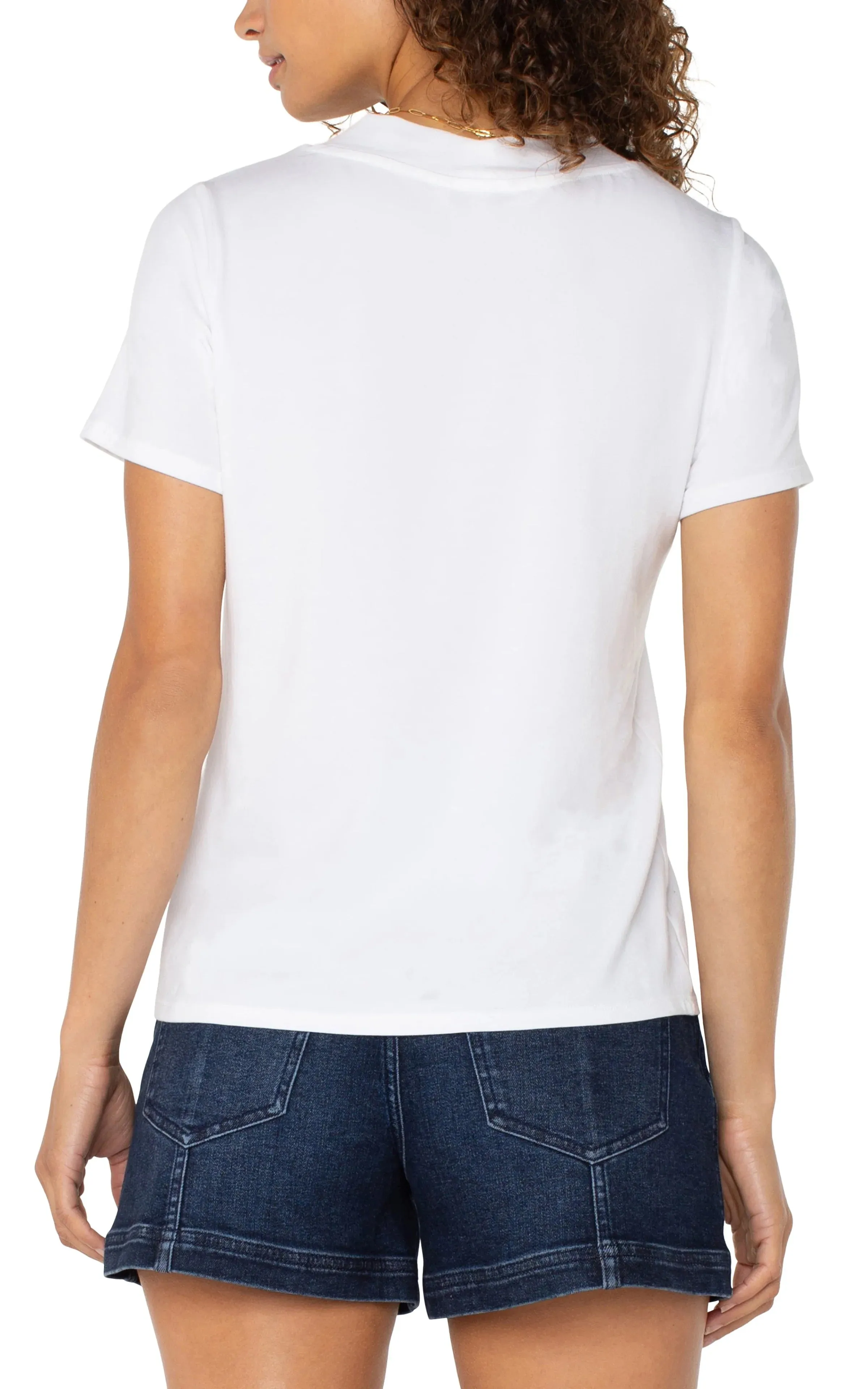 Short Sleeve V Knit Tee