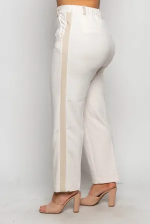 side stripe luxe pants