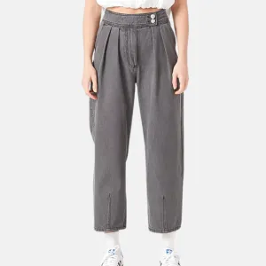 Silver Straight Pants