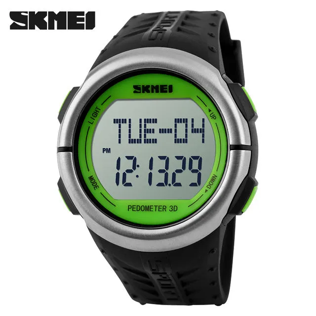 SKMEI Pedometer Heart Rate Monitor Calories Counter Fitness Tracker Outdoor Men Sports Watches Digital Watch Women Wristwatches