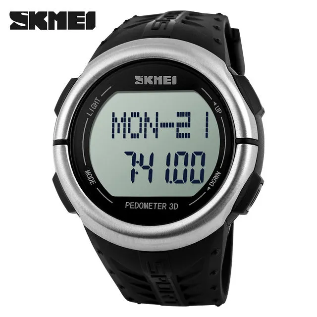 SKMEI Pedometer Heart Rate Monitor Calories Counter Fitness Tracker Outdoor Men Sports Watches Digital Watch Women Wristwatches