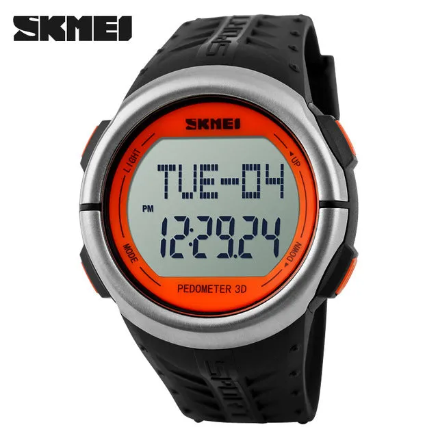 SKMEI Pedometer Heart Rate Monitor Calories Counter Fitness Tracker Outdoor Men Sports Watches Digital Watch Women Wristwatches