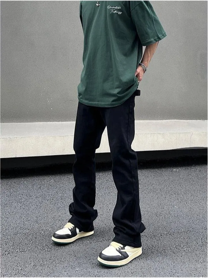 Slim Fit Denim Flared Pants