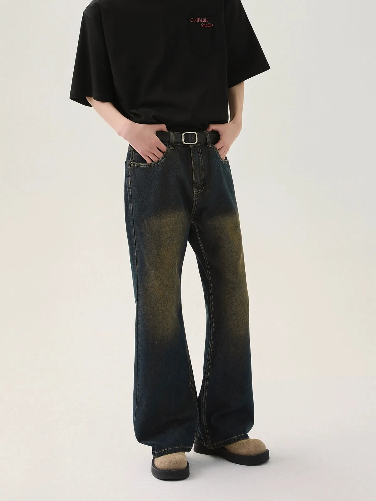 Slim Fit Flared Trousers
