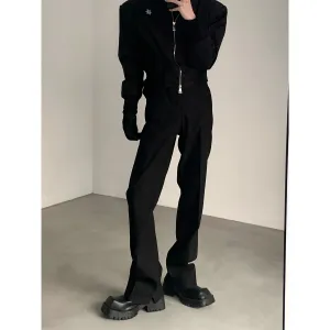 Slim Fit Straight Leg Trousers
