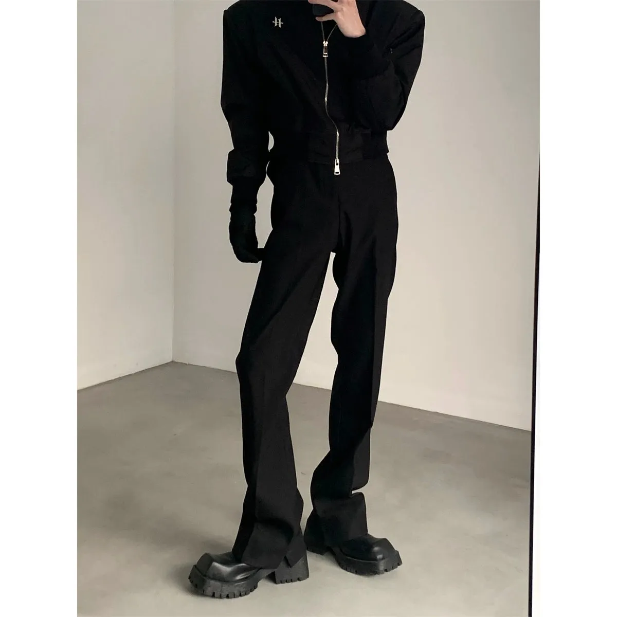 Slim Fit Straight Leg Trousers