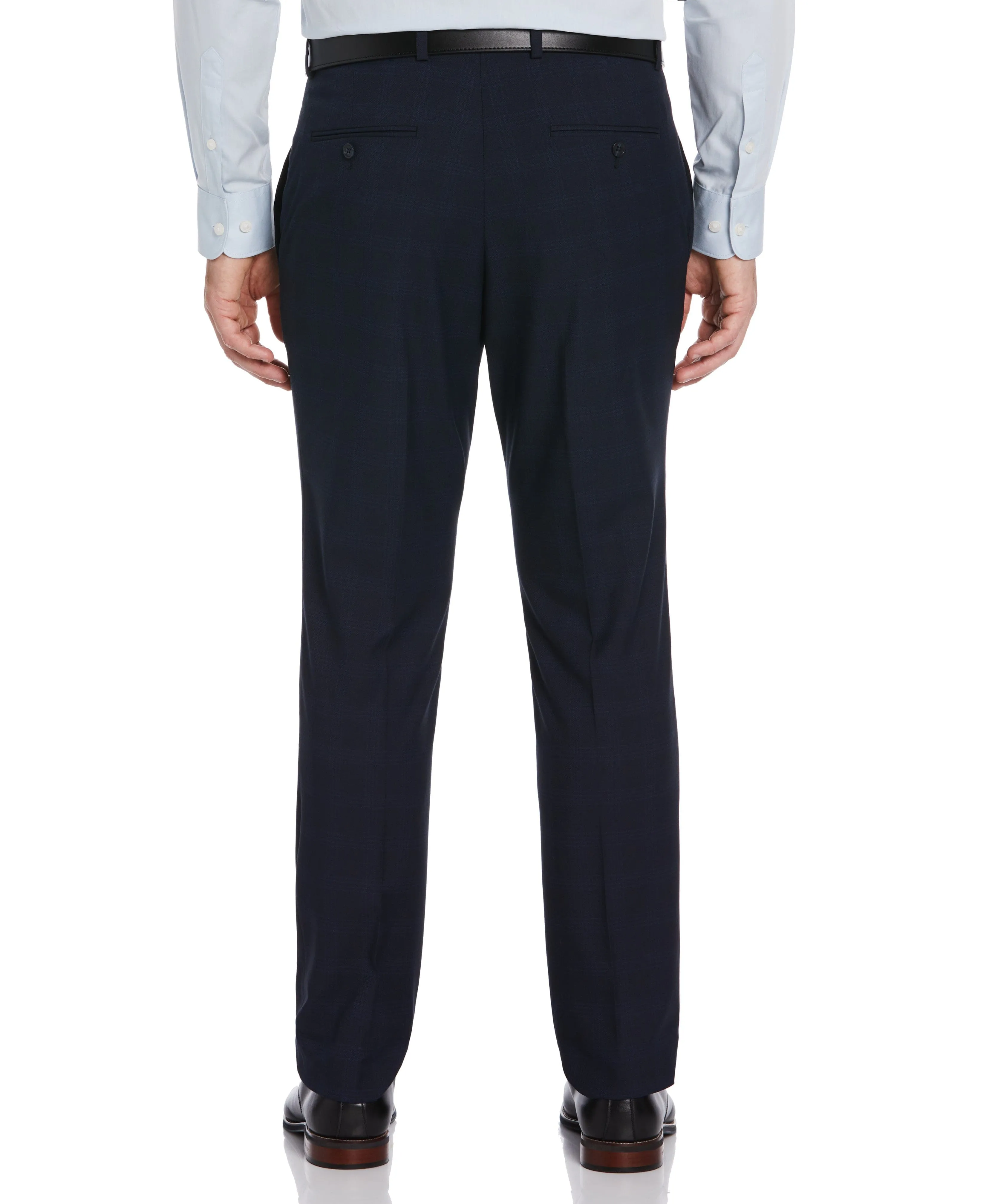 Slim Fit Textured Plaid Suit Pants