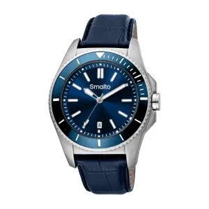 Smalto Men's Stainless Steel Watch With Blue Dial