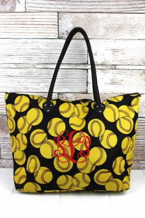 Softball Large Shoulder Tote