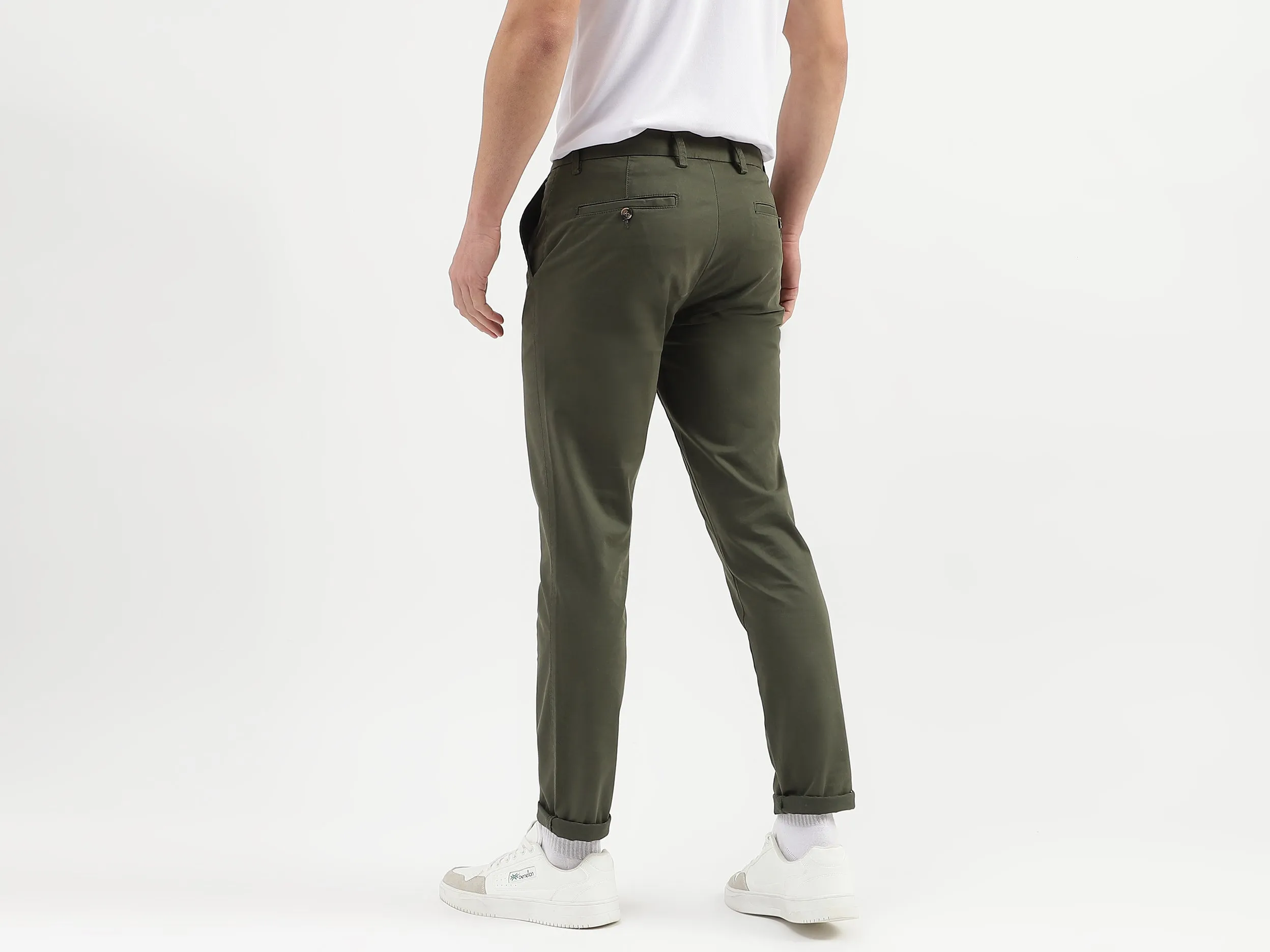 Solid Slim Fit Trousers