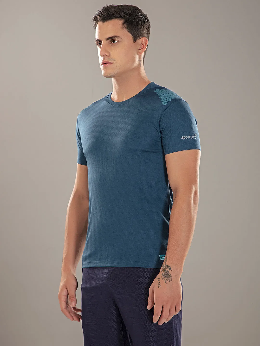 Sport Sun Active Round Neck Airforce T Shirt
