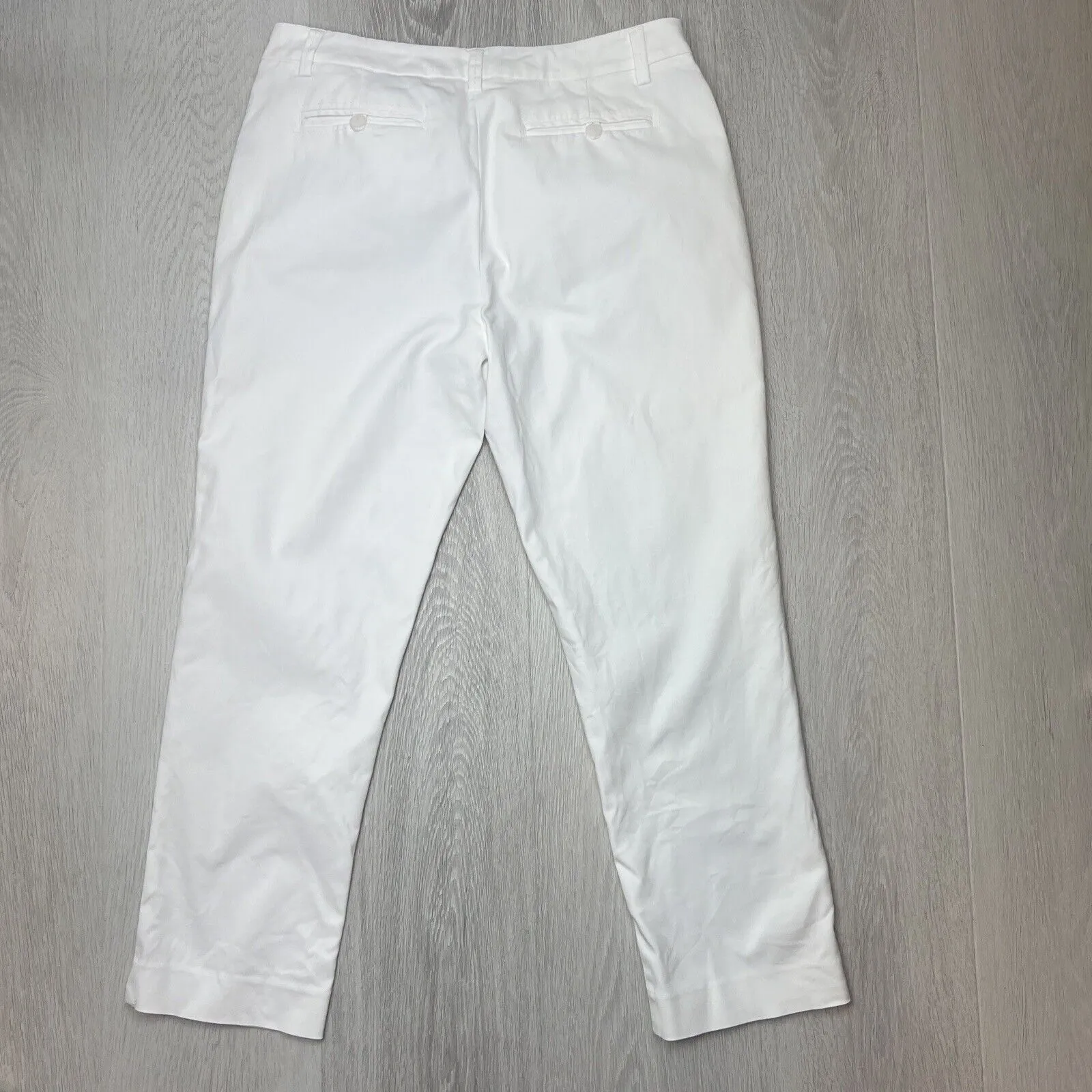 Sportscraft Womens White Slim Cropped Pants Size 12