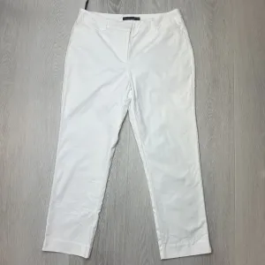 Sportscraft Womens White Slim Cropped Pants Size 12