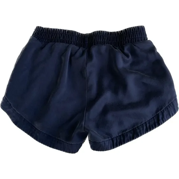ST. ROCHE | XS/S | Silk Sport Navy Striped High Waisted Hot Pants Mini Shorts