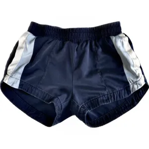 ST. ROCHE | XS/S | Silk Sport Navy Striped High Waisted Hot Pants Mini Shorts