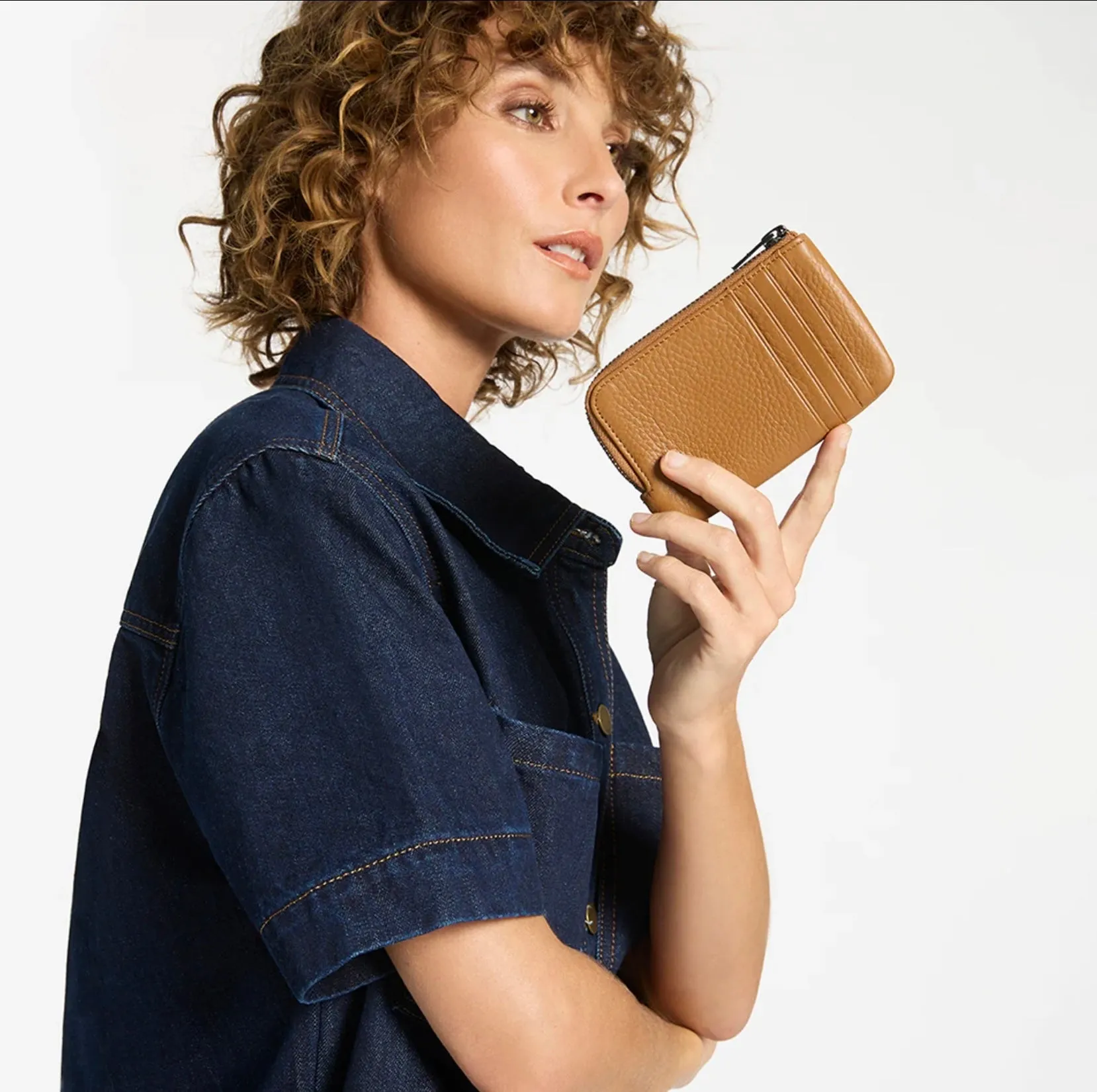 Status Anxiety II LEFT BEHIND Zip Wallet - tan