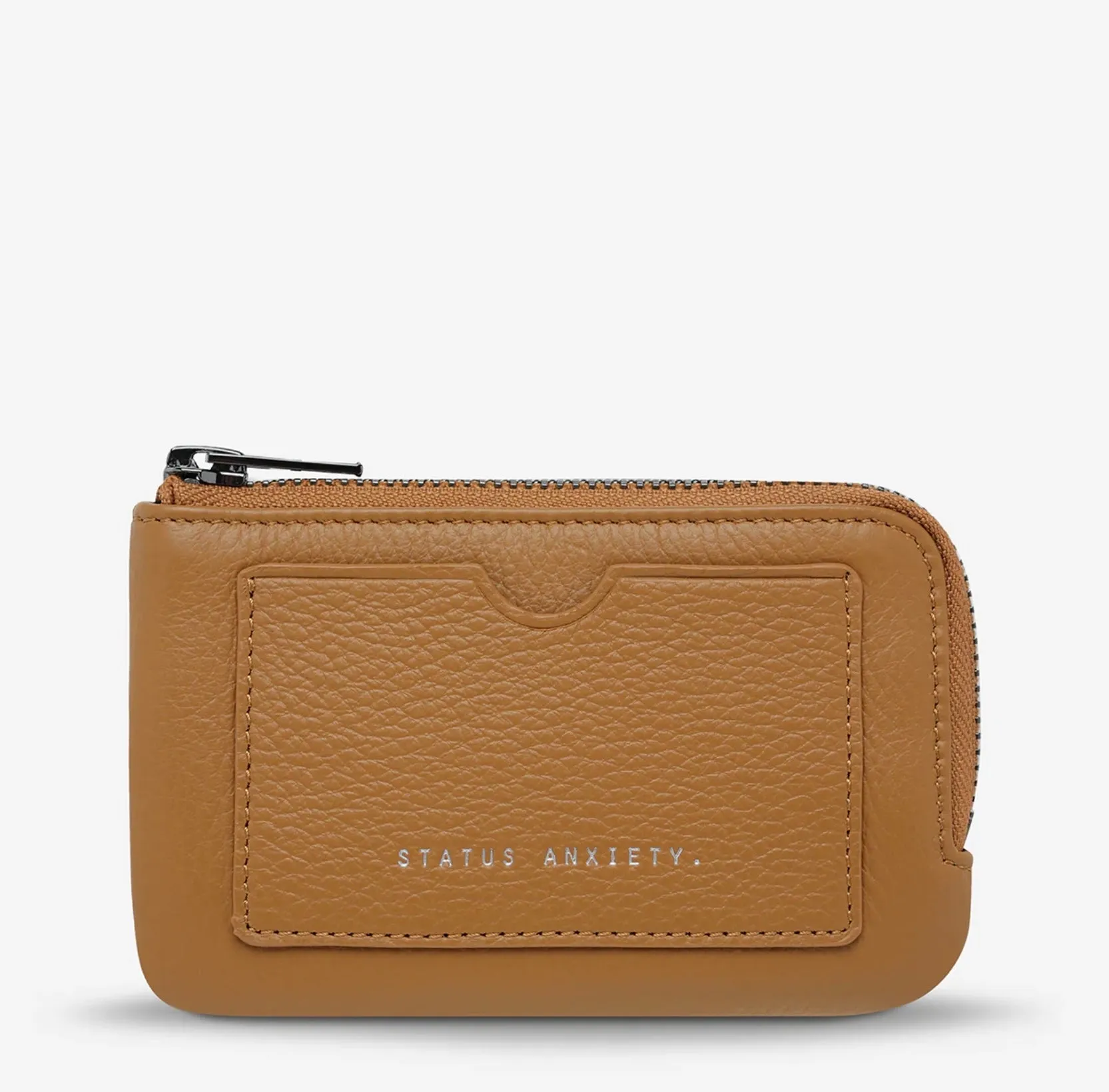 Status Anxiety II LEFT BEHIND Zip Wallet - tan
