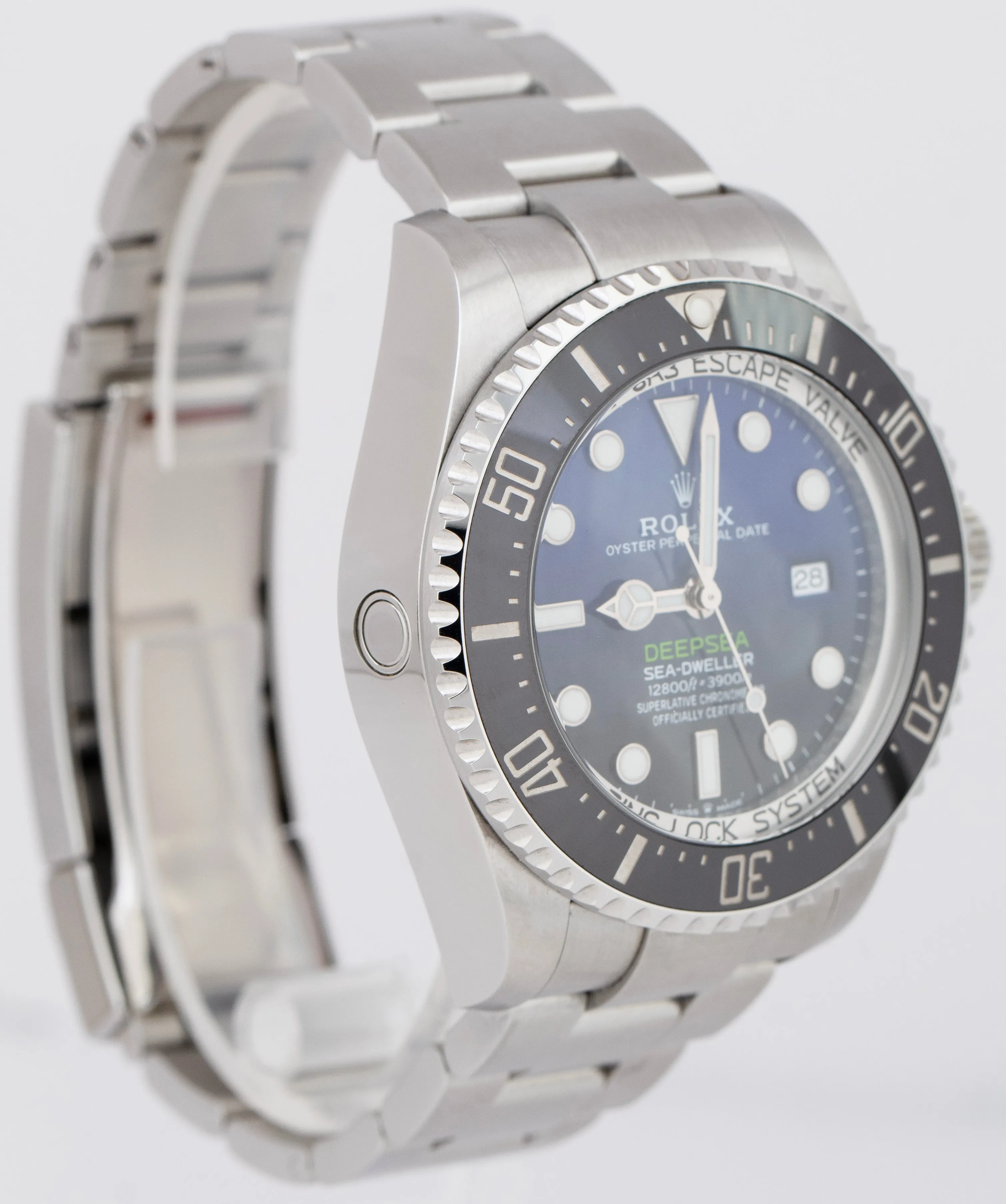 STICKERED Rolex Sea-Dweller Deepsea James Cameron Blue Steel 44mm 126660 Watch