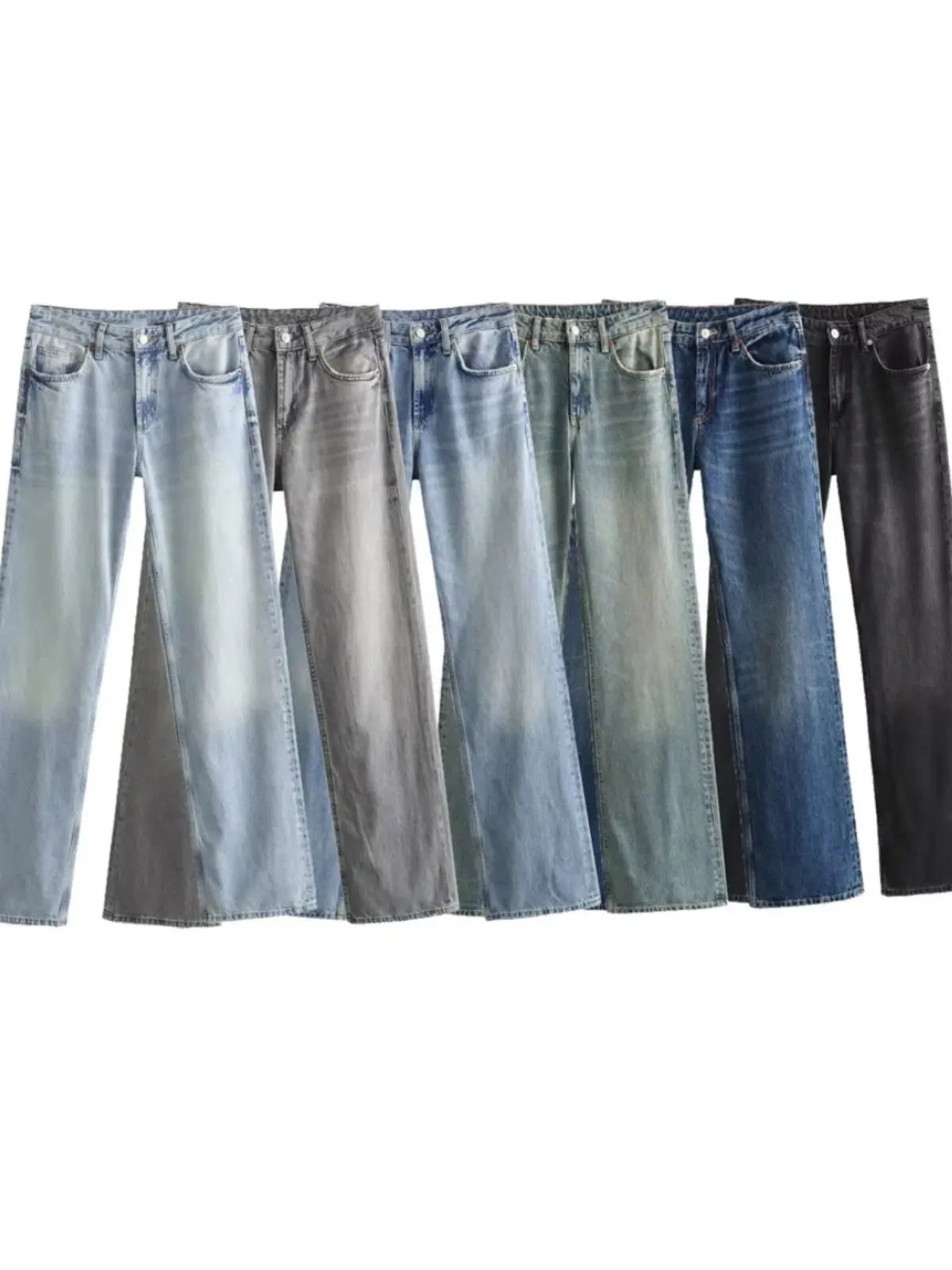 Straight Leg Denim Pants
