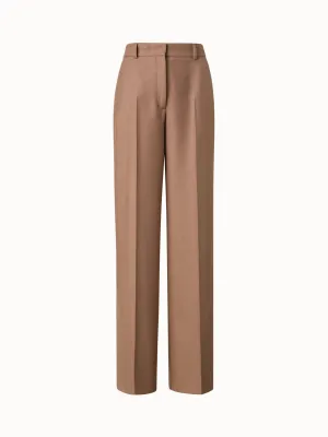 Straight Wool Blend Pants