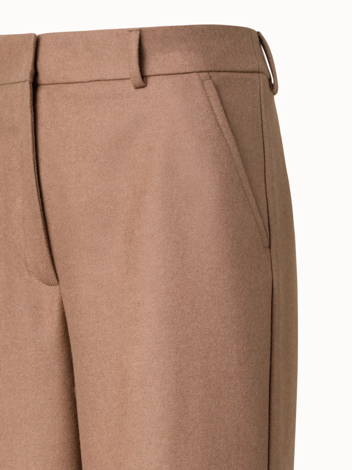 Straight Wool Blend Pants