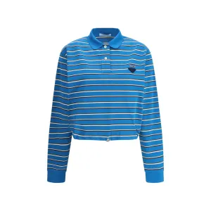 Striped cotton Polo Sweater