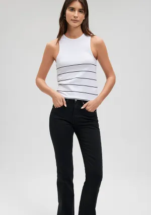 Striped Halter Neck Tank Top