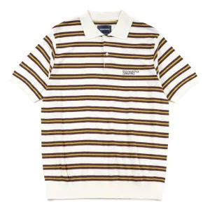 Striped Knit Polo | Ivory