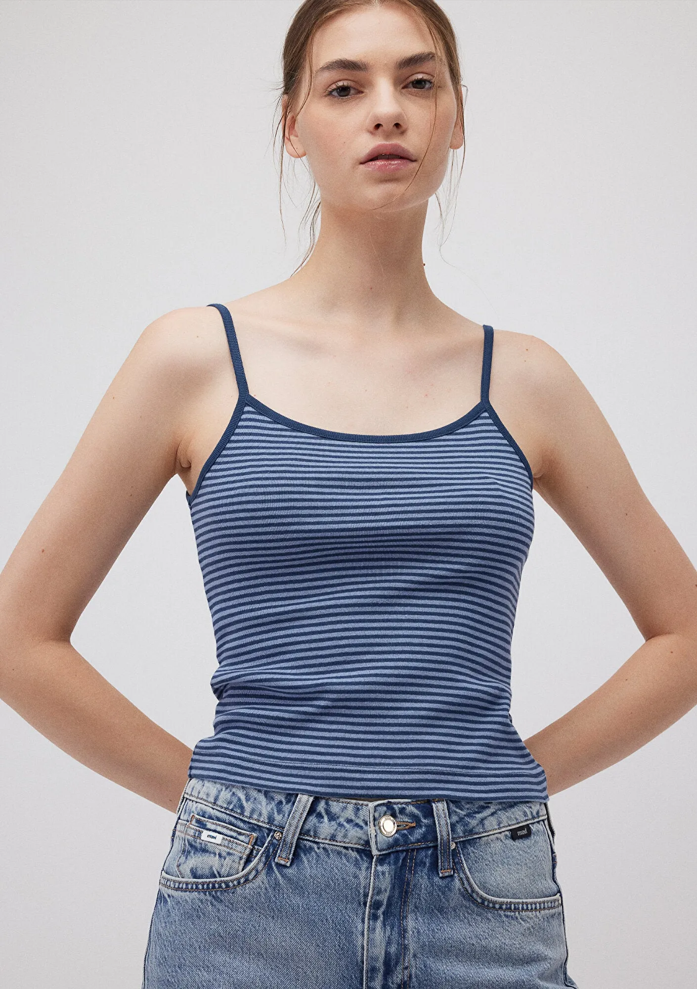 Striped Navy Tank Top