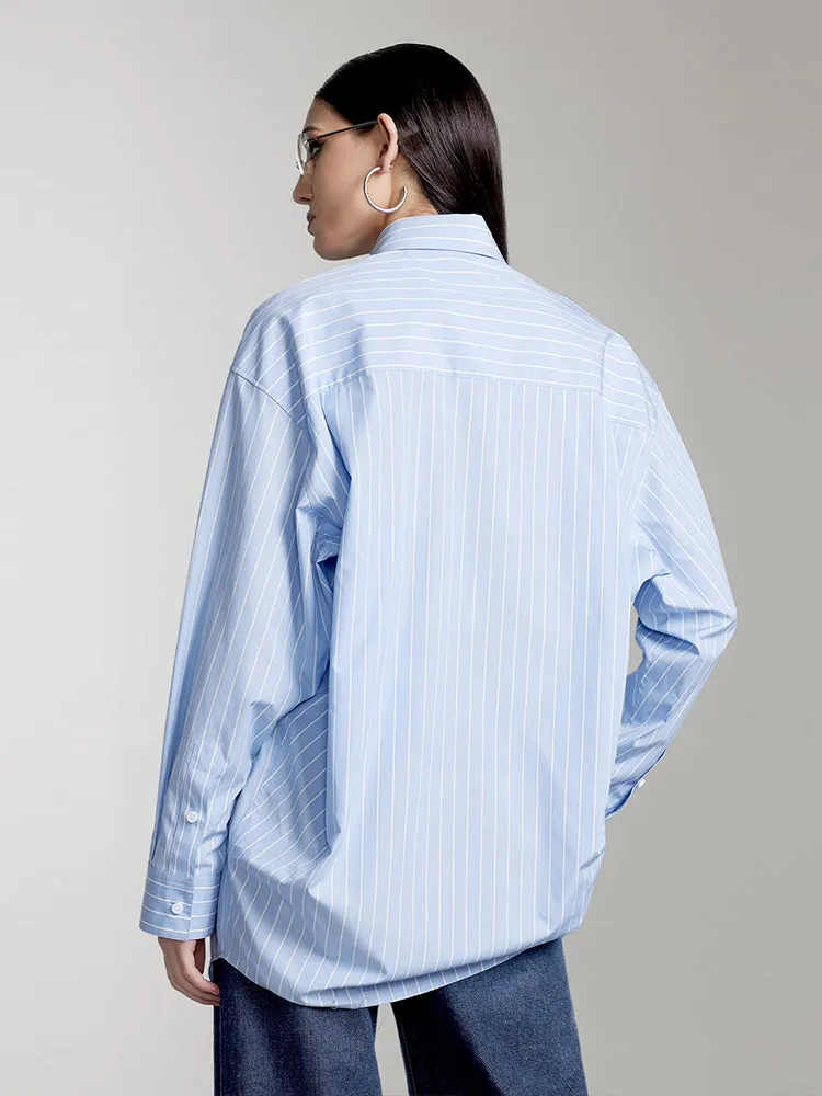 Striped Print Long Sleeves Shirt