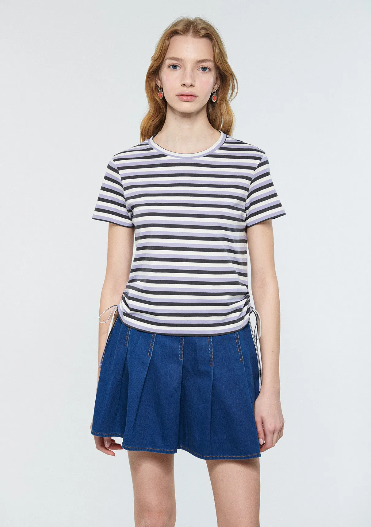 Striped Ruched Top