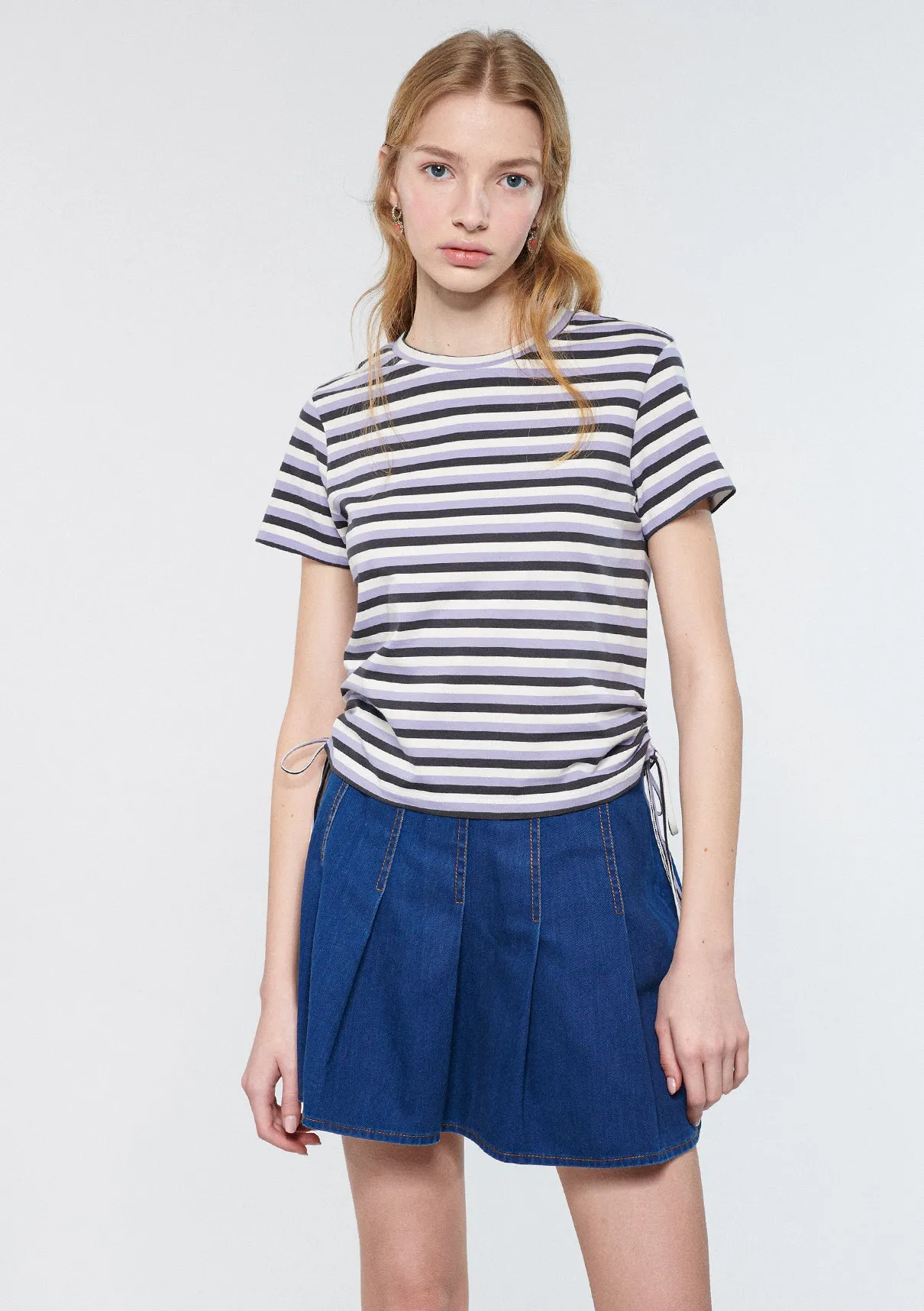Striped Ruched Top