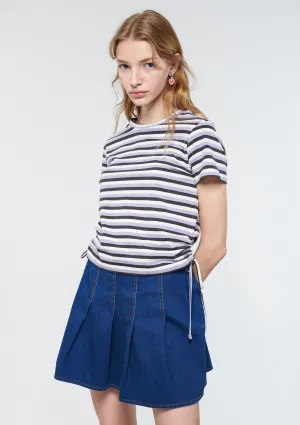 Striped Ruched Top