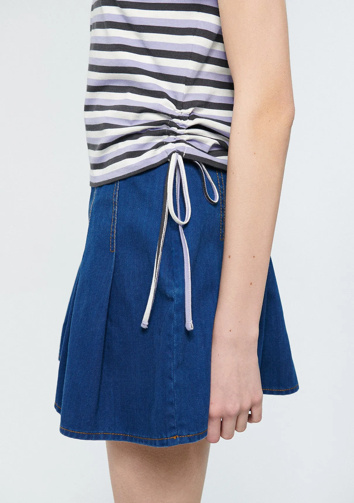Striped Ruched Top