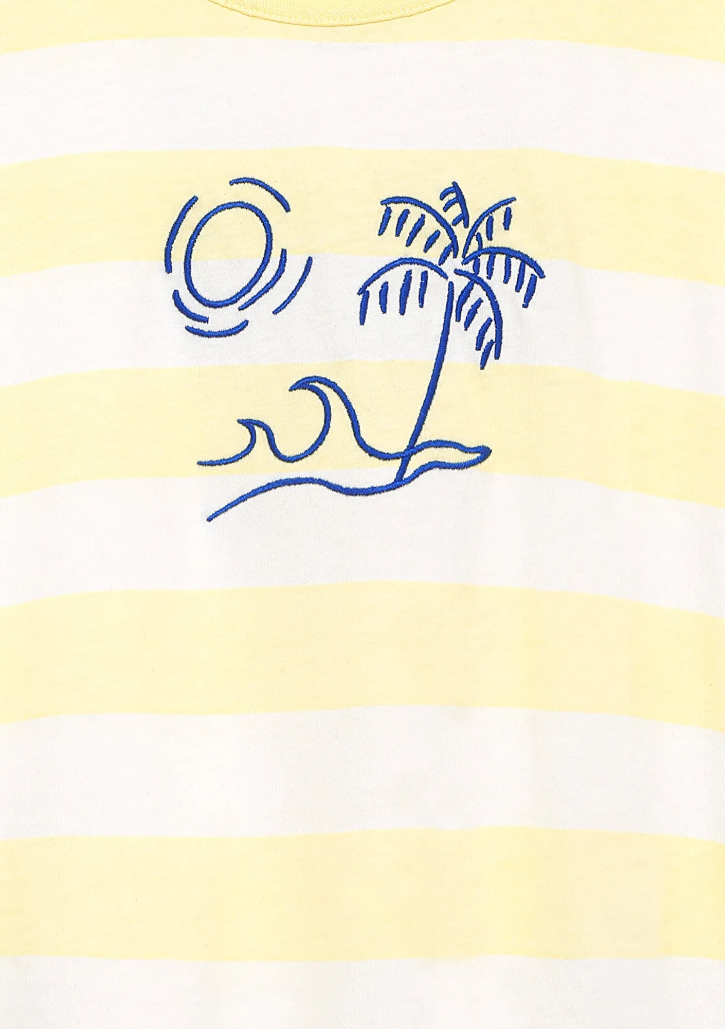 Striped Sleeveless Yellow T-Shirt