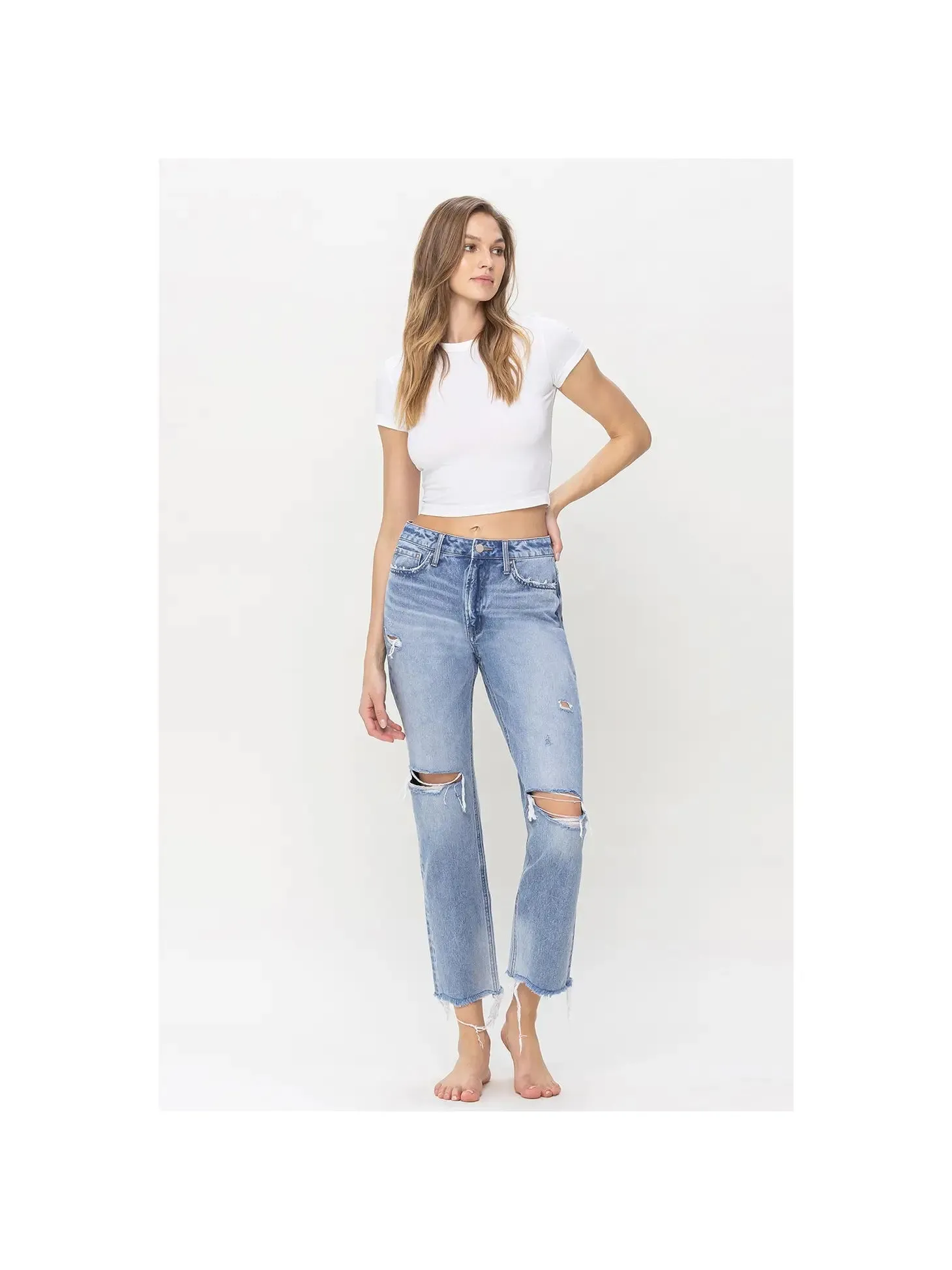 SUPER HIGH RISE RELAXED STRAIGHT DENIM // FINAL SALE