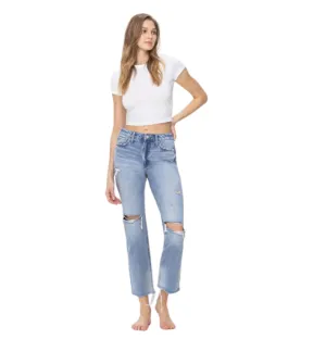 SUPER HIGH RISE RELAXED STRAIGHT DENIM // FINAL SALE