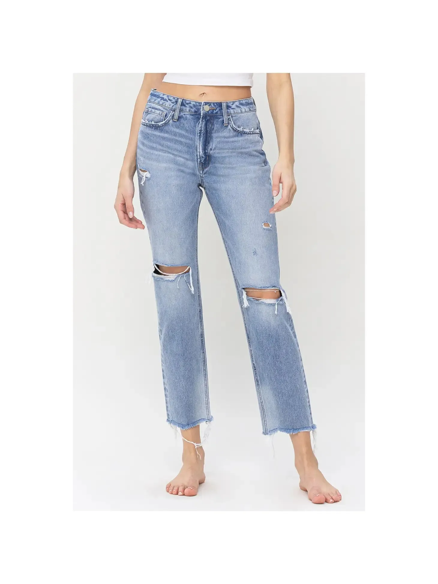 SUPER HIGH RISE RELAXED STRAIGHT DENIM // FINAL SALE