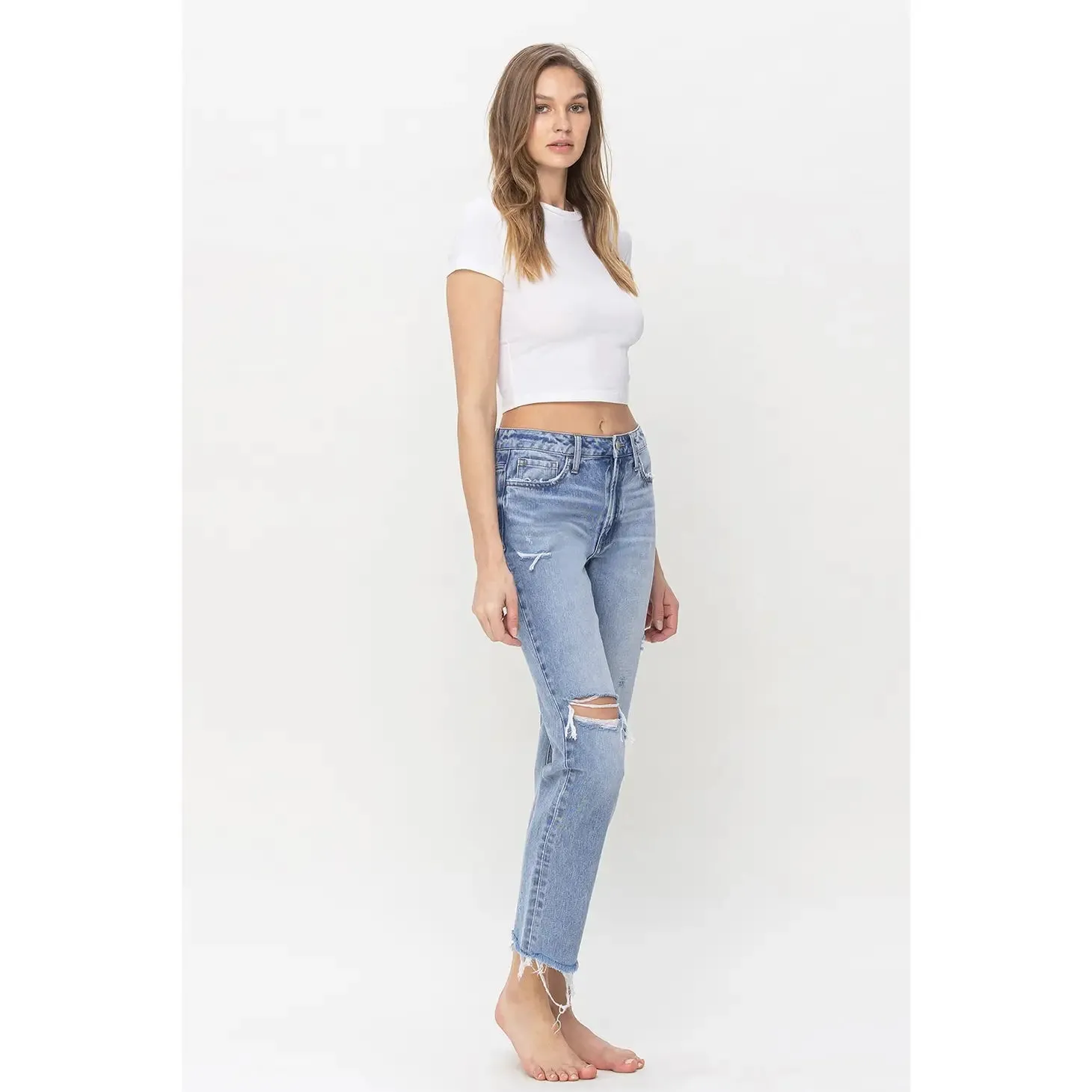 SUPER HIGH RISE RELAXED STRAIGHT DENIM // FINAL SALE