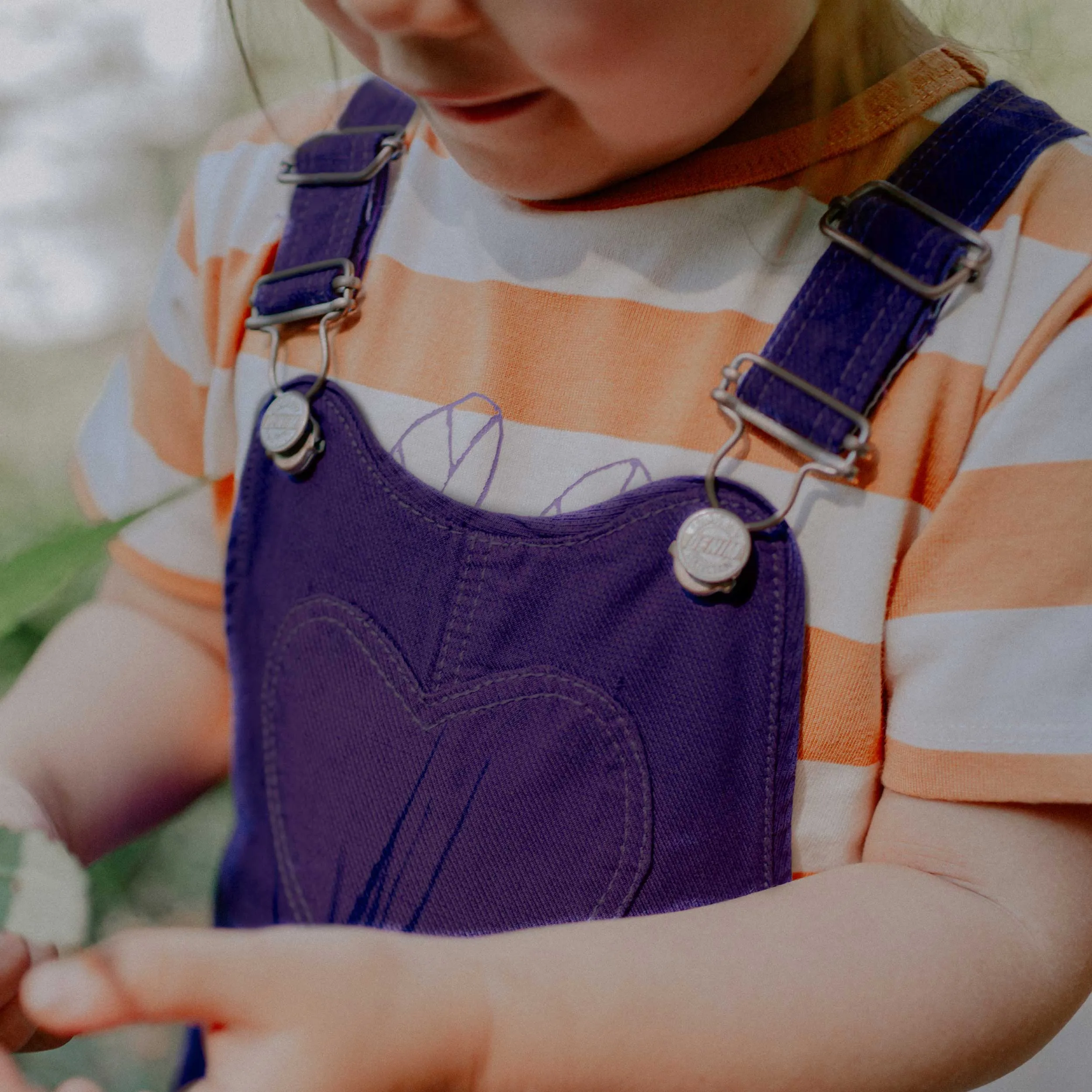 T-shirt ligné crème en coton, bébé || Cream striped t-shirt in cotton, baby