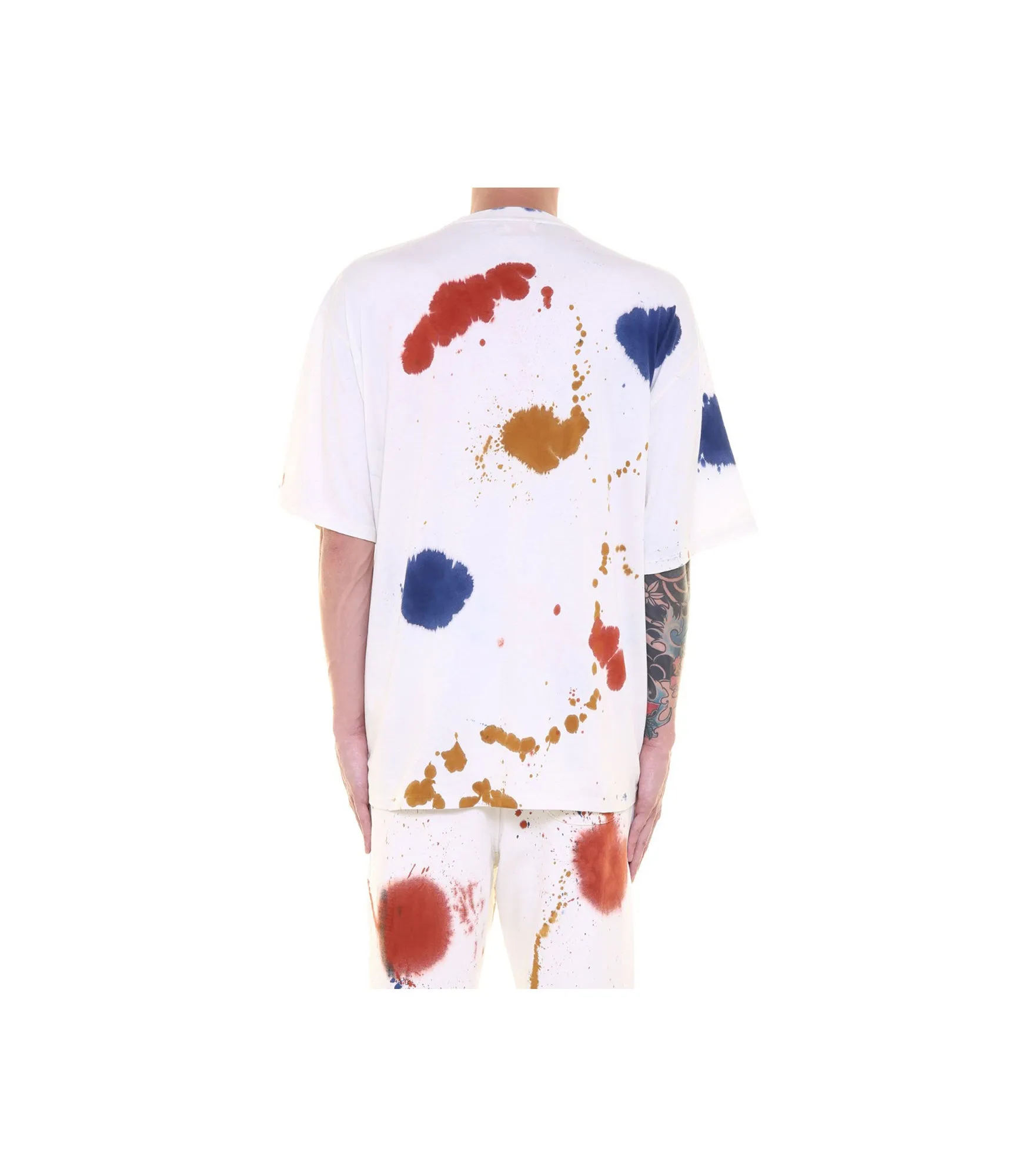T-Shirt M/M Over Tie Dye Con Stampa - Colore Unico