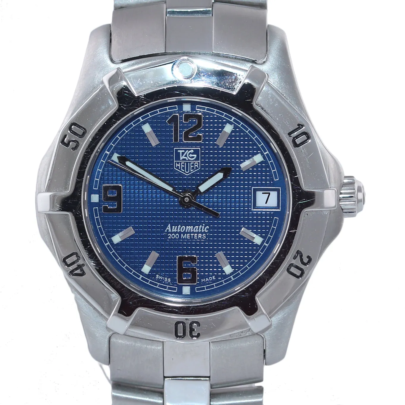 Tag Heuer 2000 Automatic Diver Stainless Steel WN2112 39mm Blue Date Watch