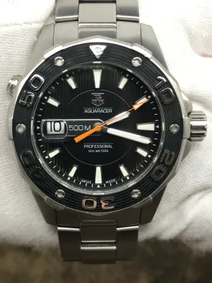 TAG Heuer Aquaracer 500m WAJ1110 Black Dial Quartz Men's Watch