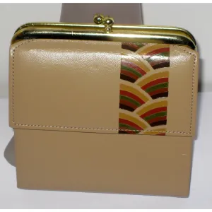 Tan Split Leather Wallet & Coin Purse