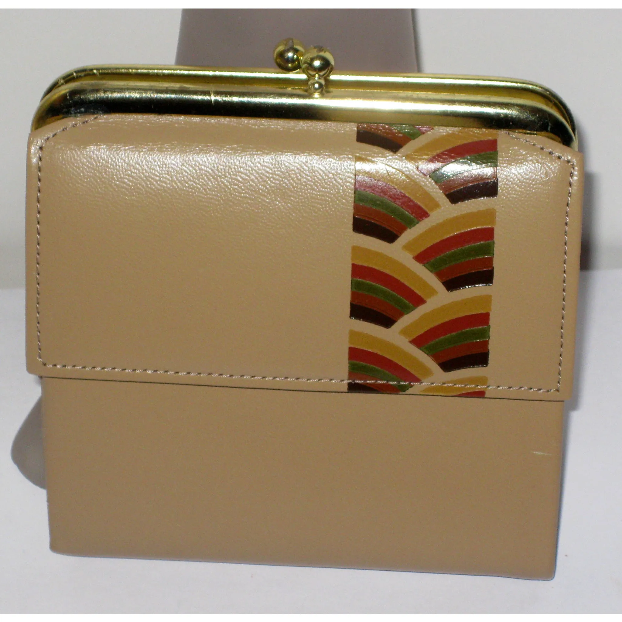 Tan Split Leather Wallet & Coin Purse