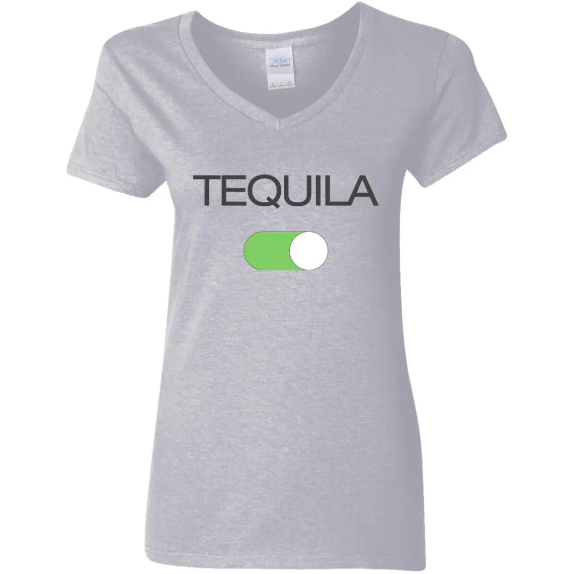 Tequila Mode ON!!!!  Party Time Ladies V Neck Drinking Tee