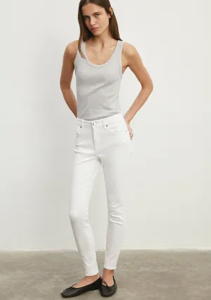 Tess White Gold Luxury Jean Pants