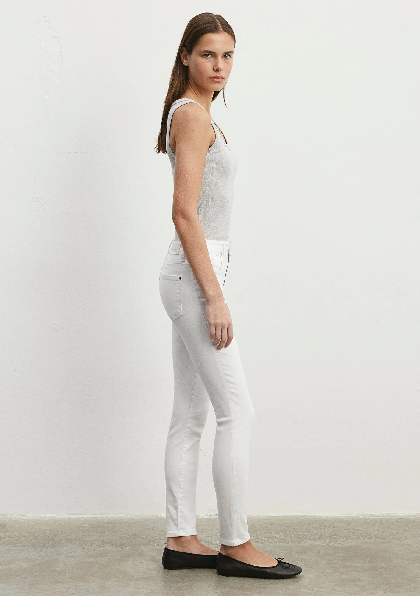 Tess White Gold Luxury Jean Pants