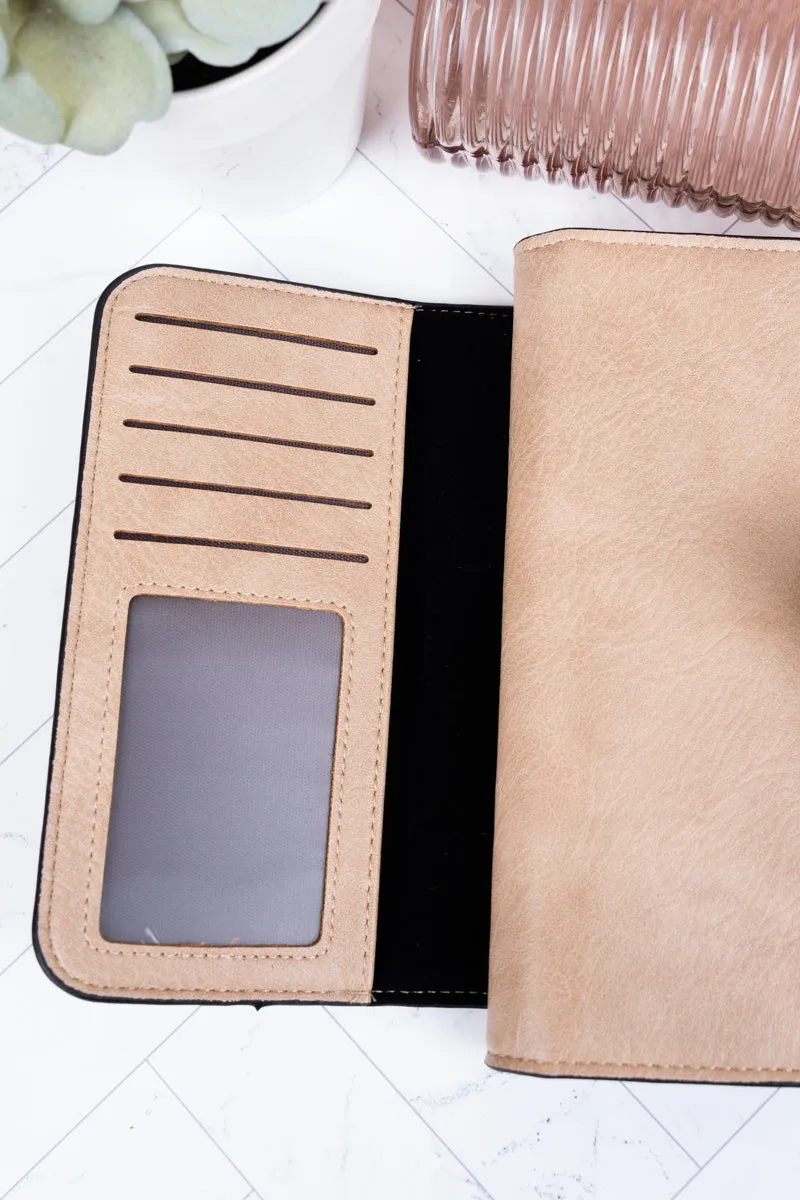 The Essentials Khaki Faux Leather Wallet