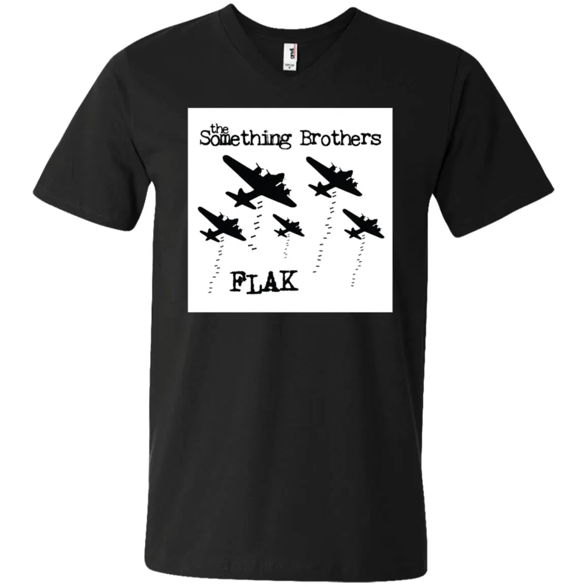 The Something Brothers FLAK Bombers Men's Printed V-Neck T-Shirt